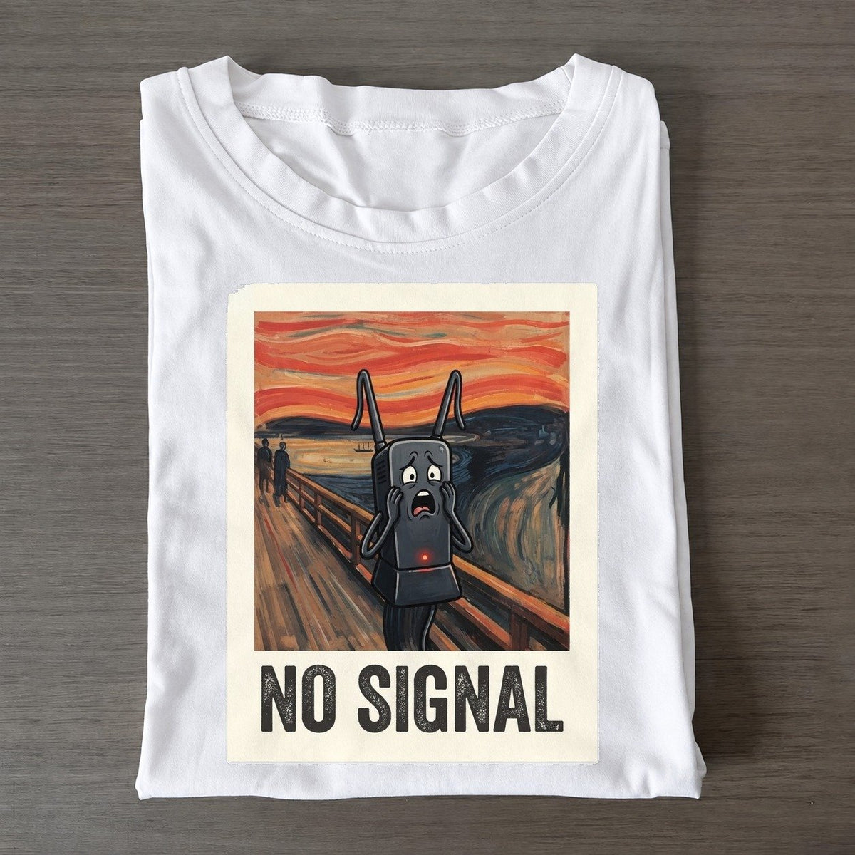 Wifi Router Scream No Signal Scream Classic T-shirt – White