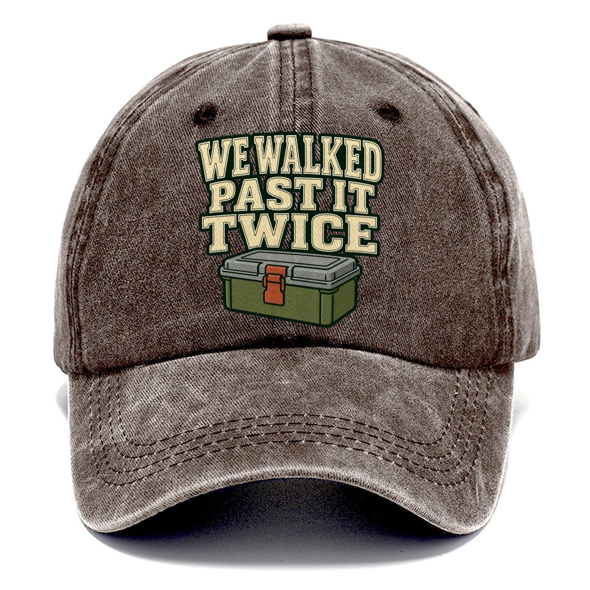 We Walked Past It Twice Geocaching Classic Cap – Brown