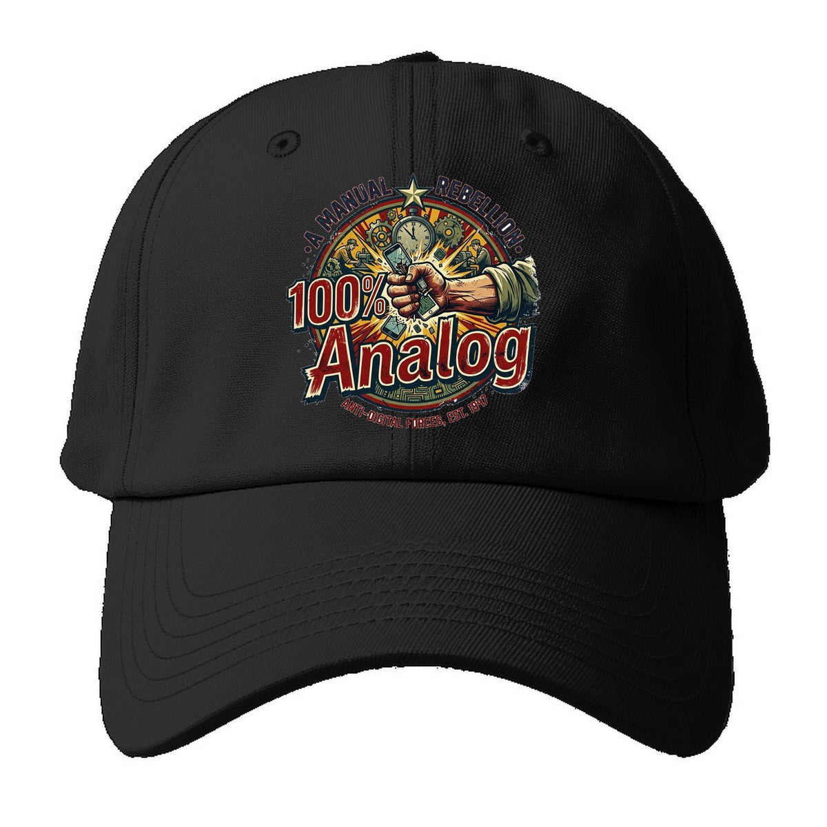 100 Percent Analog Baseball Cap – Black
