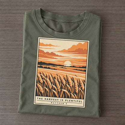 The Harvest Is Plentiful Given Light Classic T-shirt – Army Green