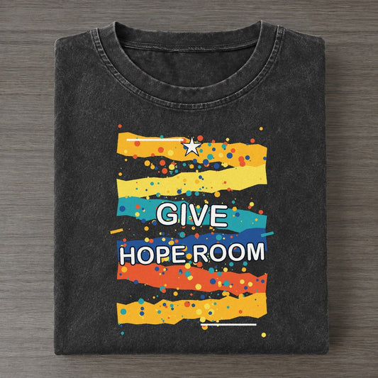 Give Hope Room Colorburst Uplift Vintage T-shirt – Black