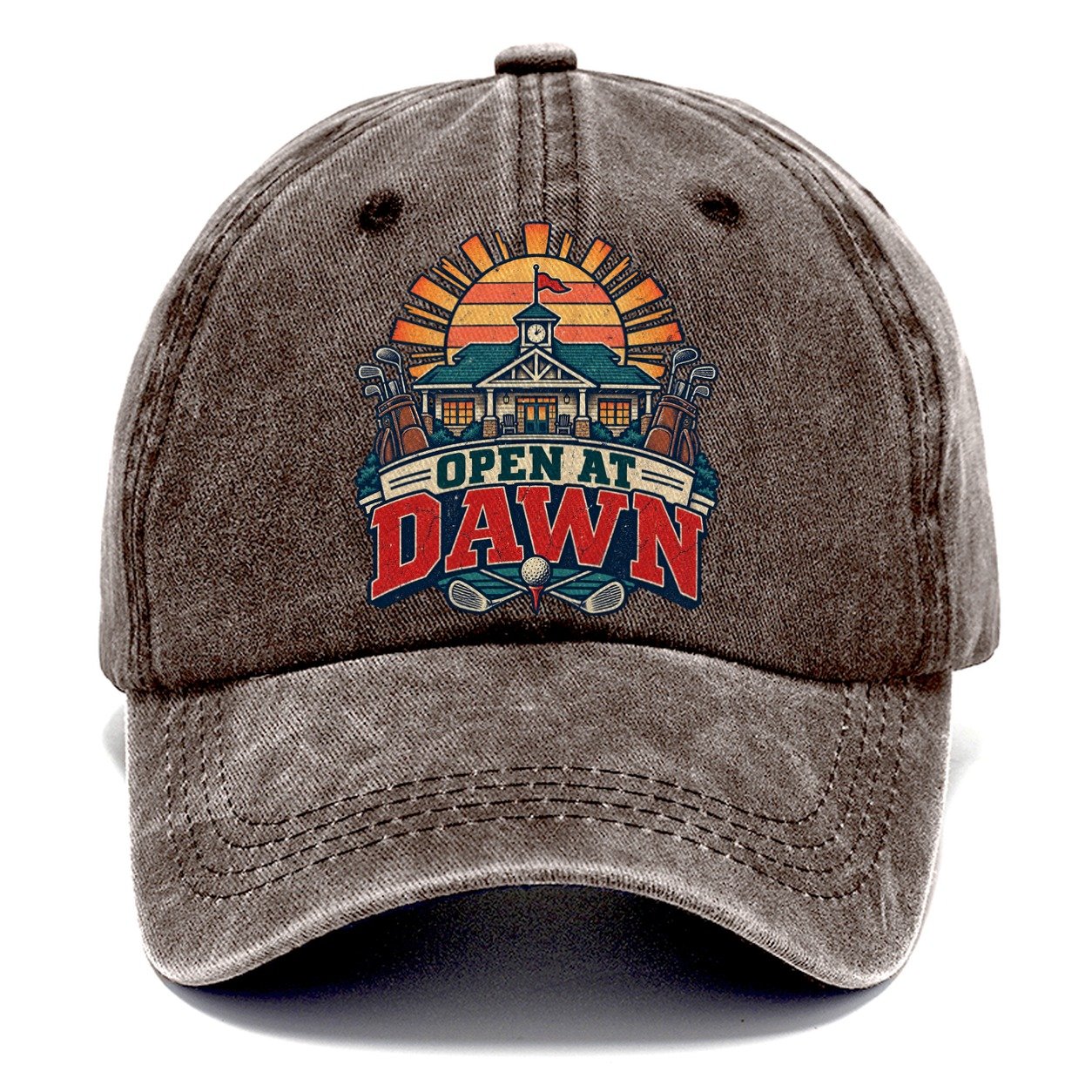 Open At Dawn Golf Life Classic Cap – Brown