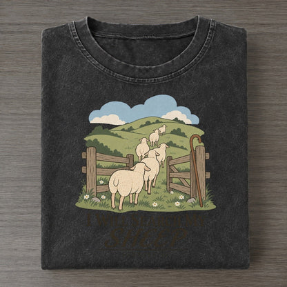 I Will Search My Sheep The Counting Gate Vintage T-shirt – Black