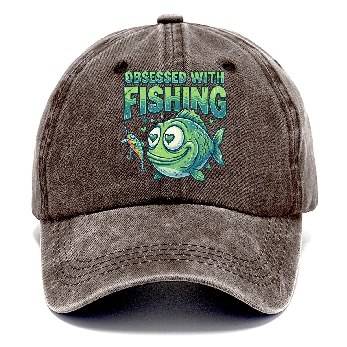 Obsessed With Fishing Classic Cap – Brown