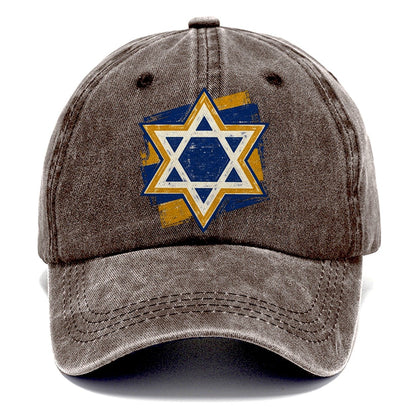 Handcrafted Star of David Classic Cap – Brown