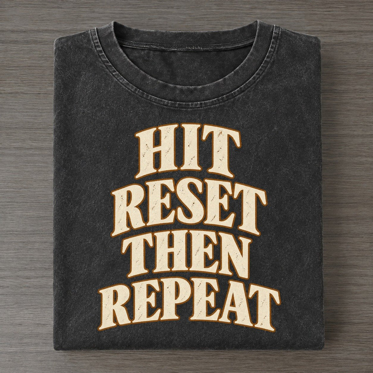 Hit Reset Then Repeat Pastimes Companions Vintage T-shirt – Black