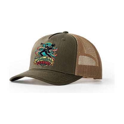 Timeless Clarinet Music Instruments Trucker Hat – Olive Khaki