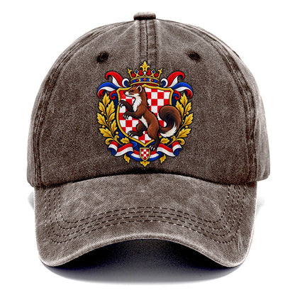 Croatia Heraldic Crest Country Logos Classic Cap – Brown