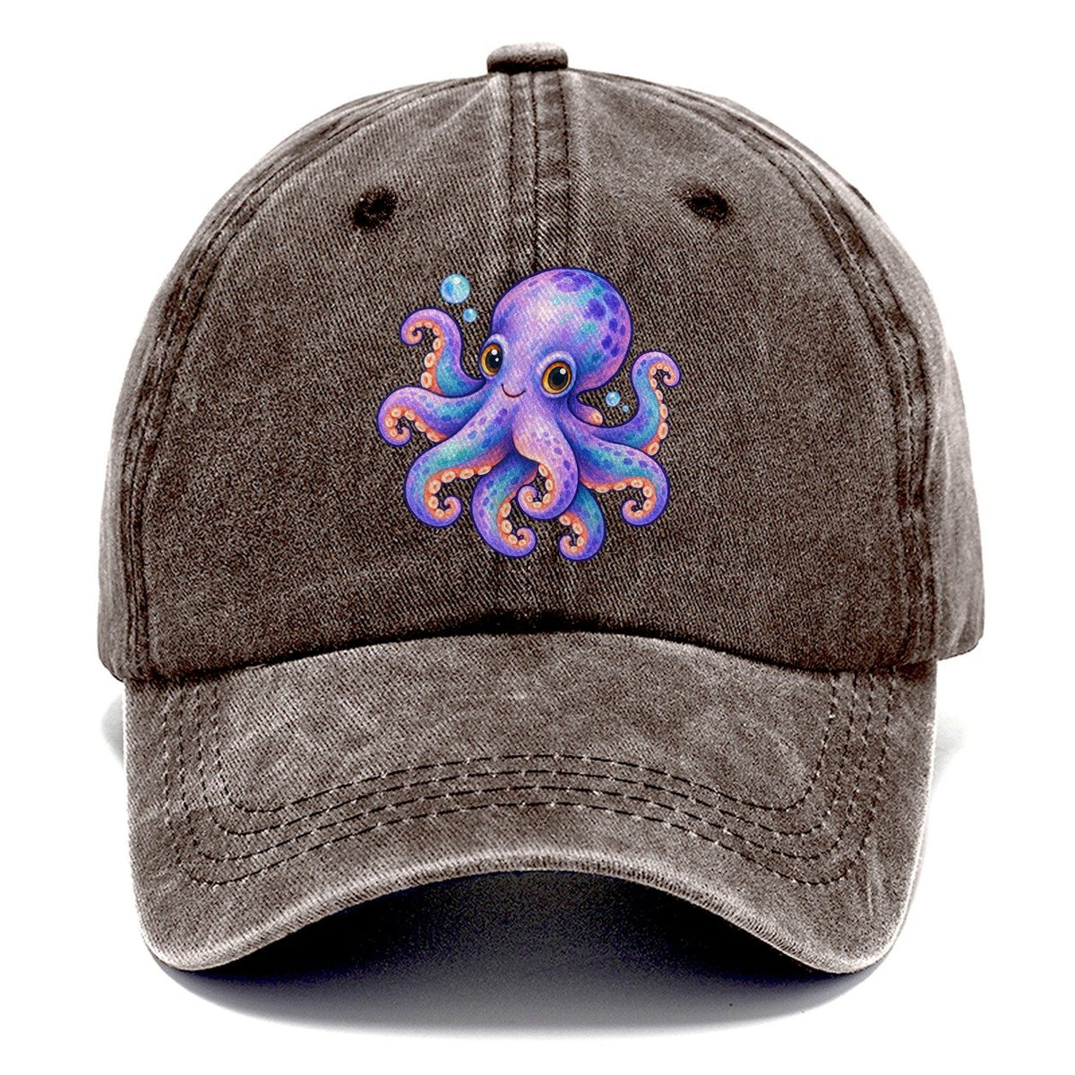Octopus Playful Pinwheel Sea Sprite Classic Cap – Brown