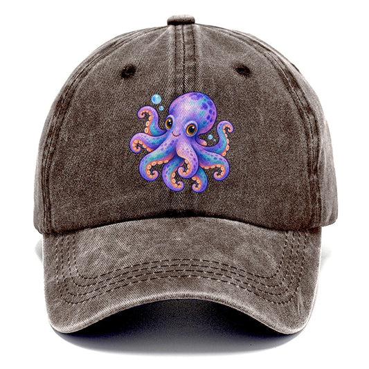 Octopus Playful Pinwheel Sea Sprite Classic Cap – Brown