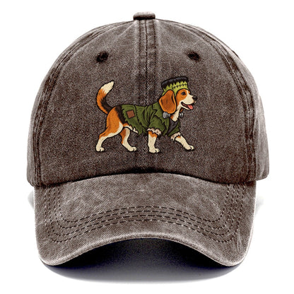 One Beagle In Halloween Costume Frankenstein S Monster With Neck Bolts And A Flat Top Head Patch Halloween Dog Parade Classic Cap – Brown