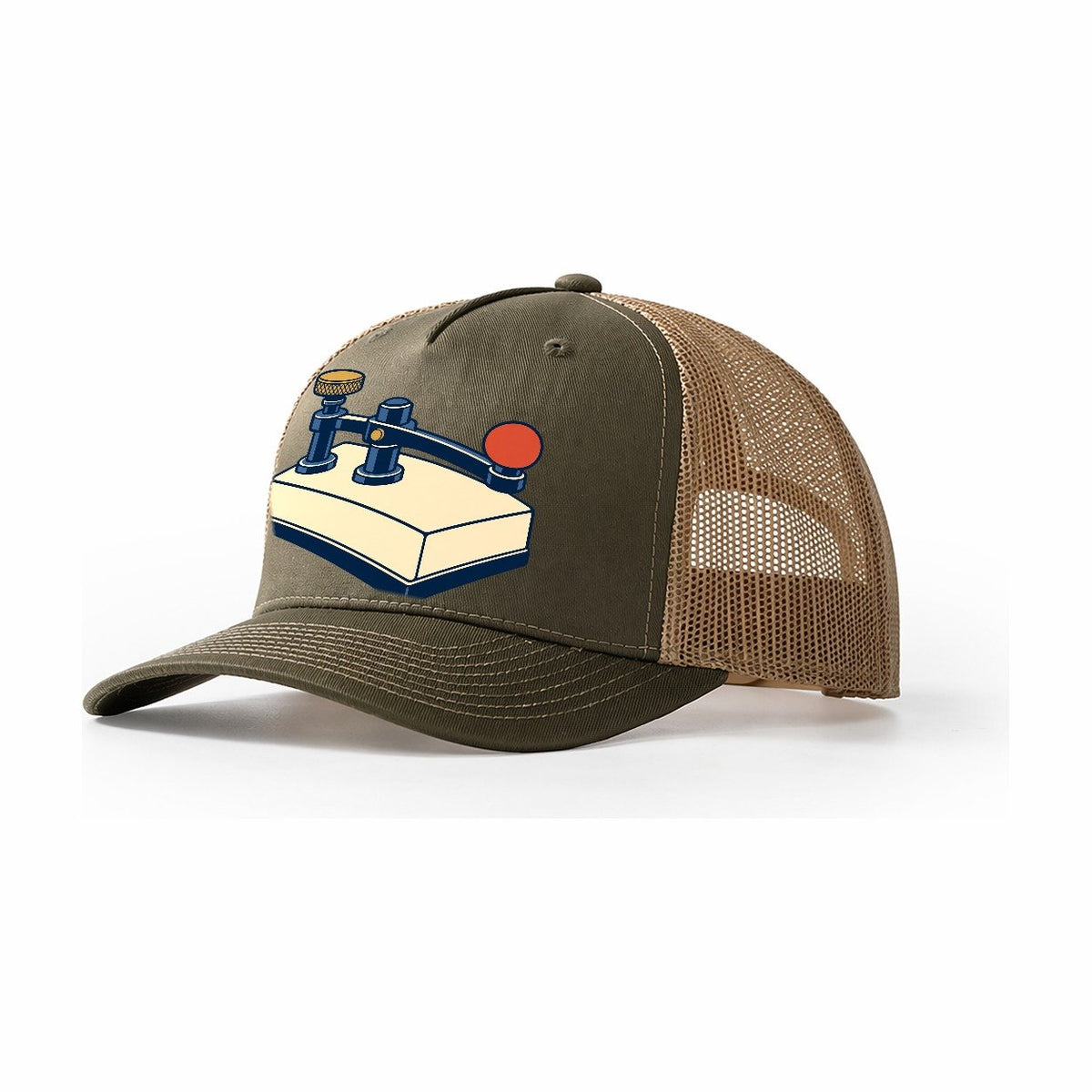 Straight Key Elevation Amateur Radio Trucker Hat – Olive Khaki