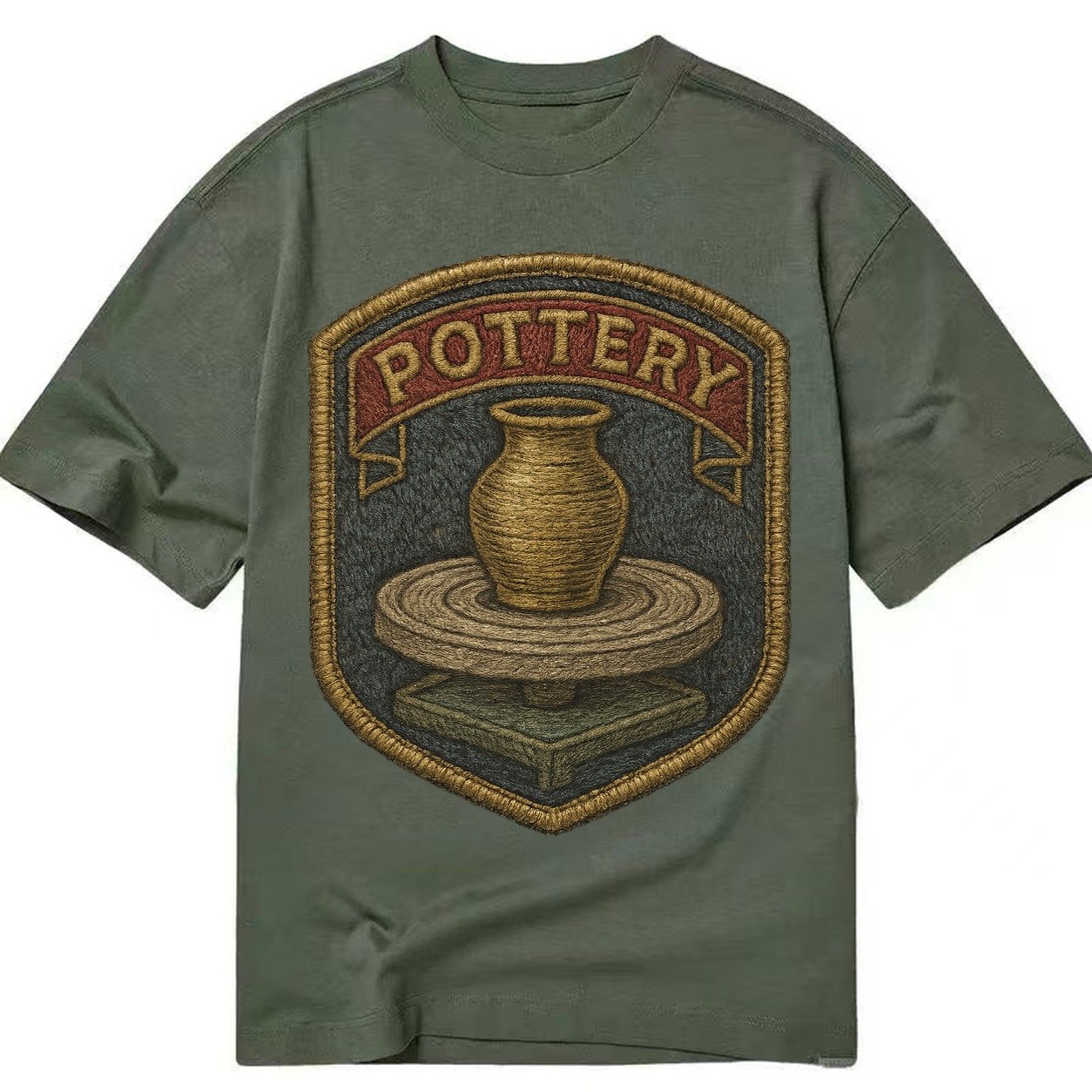 Pottery Wheel Classic T-shirt – Army Green