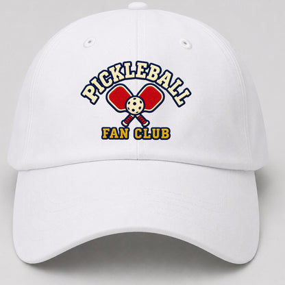 Pickleball Fan Club Baseball Cap – White
