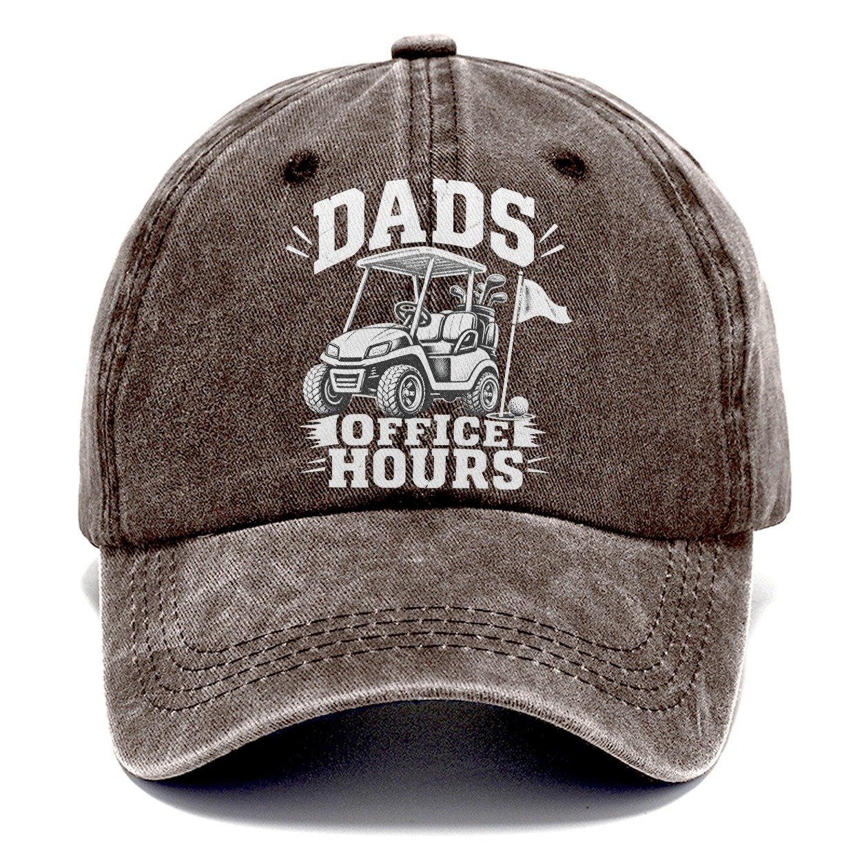 Dads Office Hours Golf Life Classic Cap – Brown