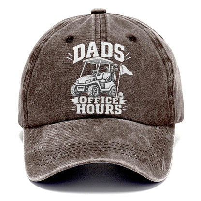 Dads Office Hours Golf Life Classic Cap – Brown