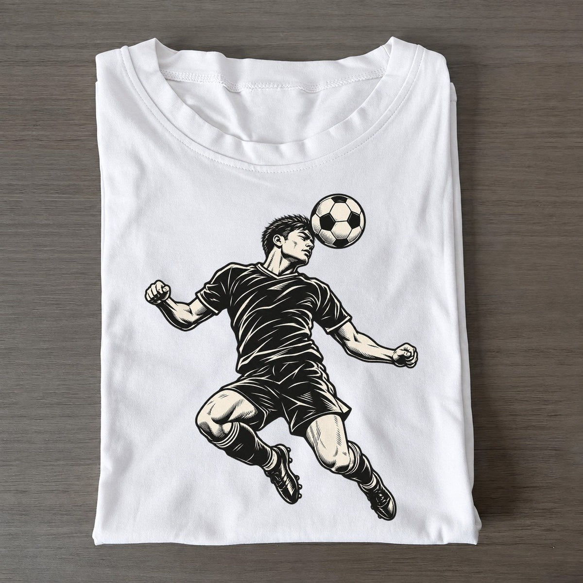 Football Header Leap Global Sports Ink Figures Classic T-shirt – White