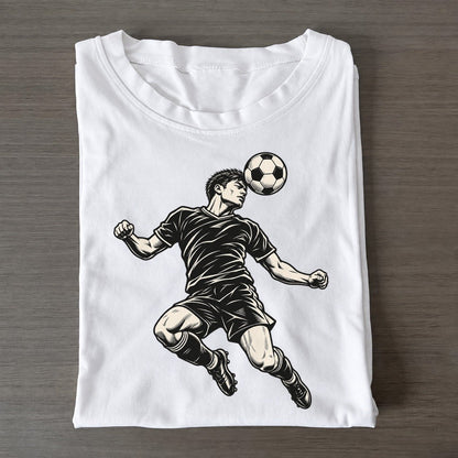 Football Header Leap Global Sports Ink Figures Classic T-shirt – White