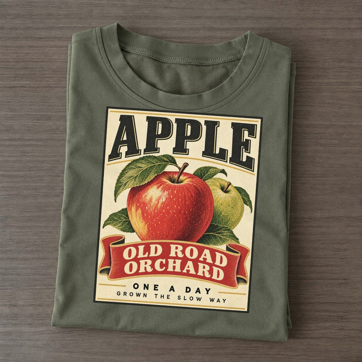 Apple Orchard Crate Classic T-shirt – Army Green