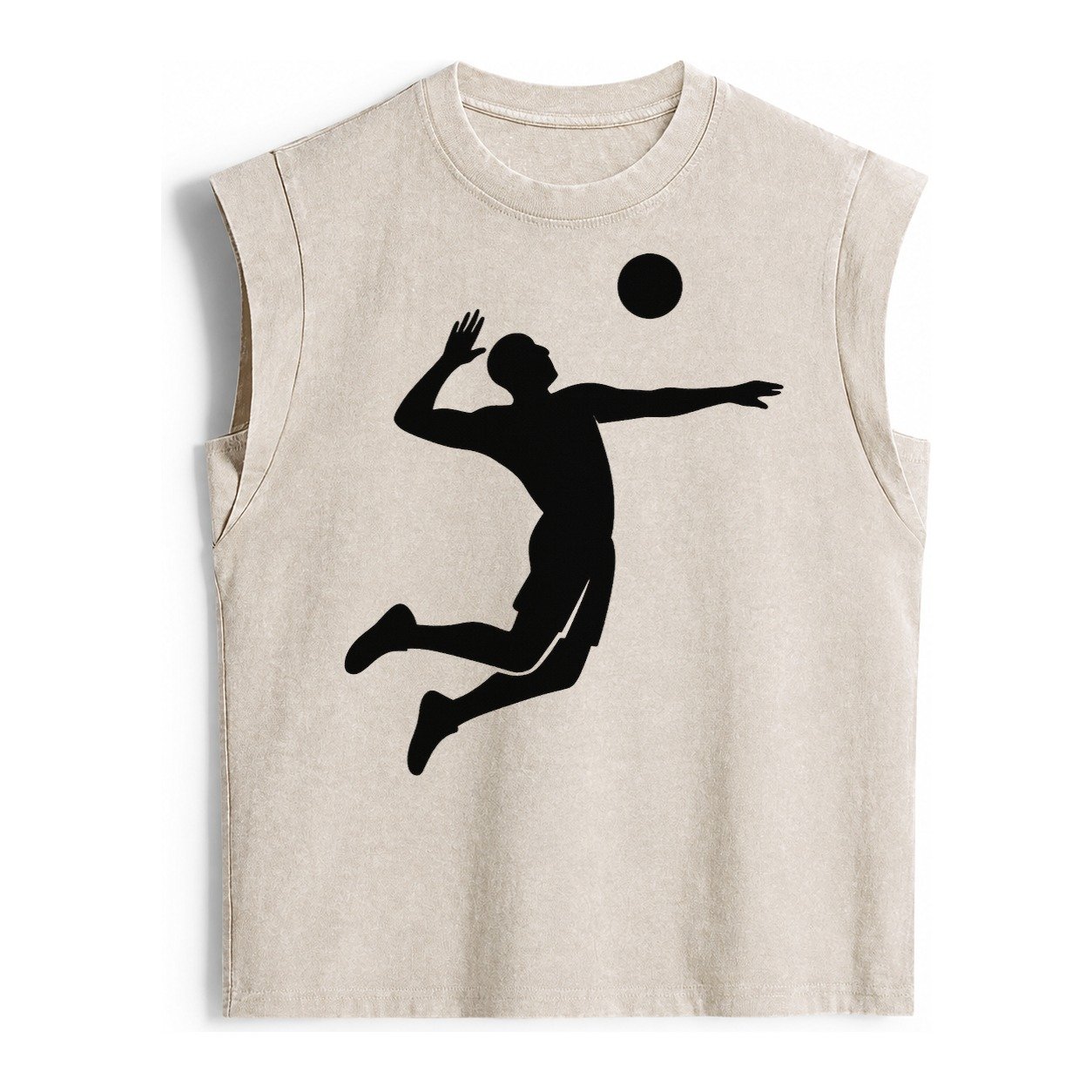 Volleyball Spike Vintage Washed Tank – Beige