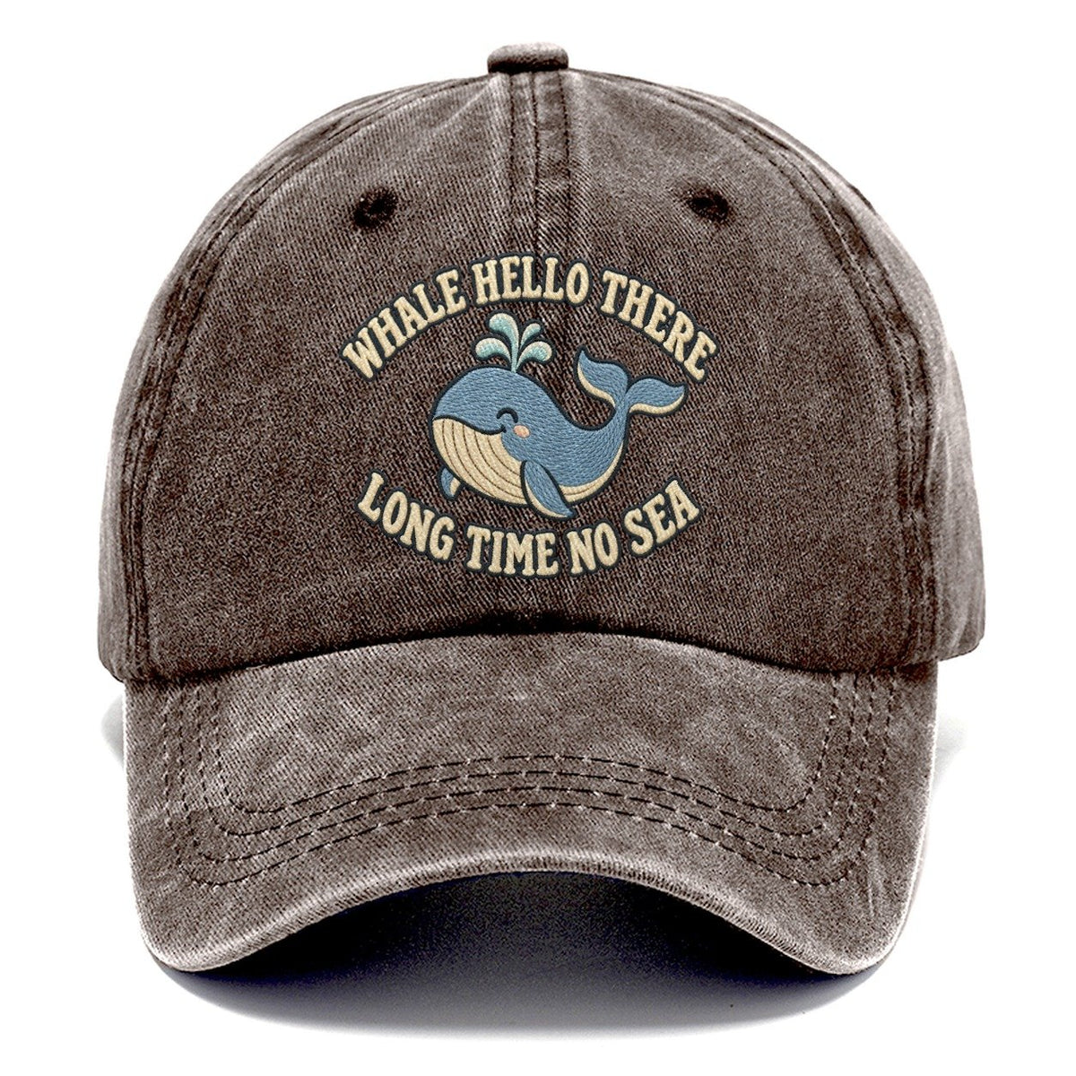 Whale Animal Puns Classic Cap – Brown