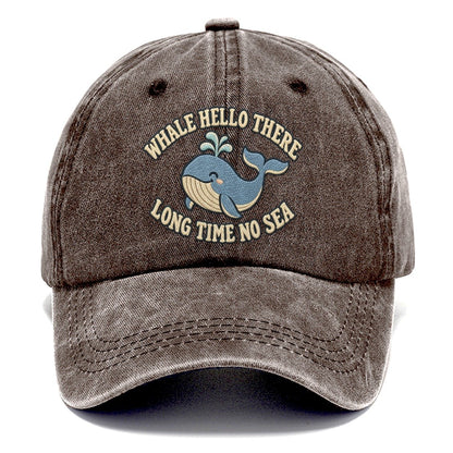 Whale Animal Puns Classic Cap – Brown