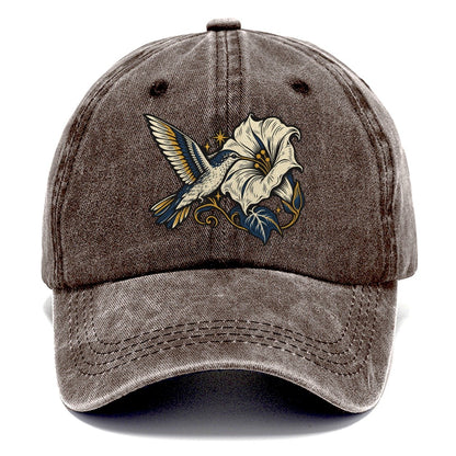Hummingbird Night Flower Sundown Familiars Classic Cap – Brown