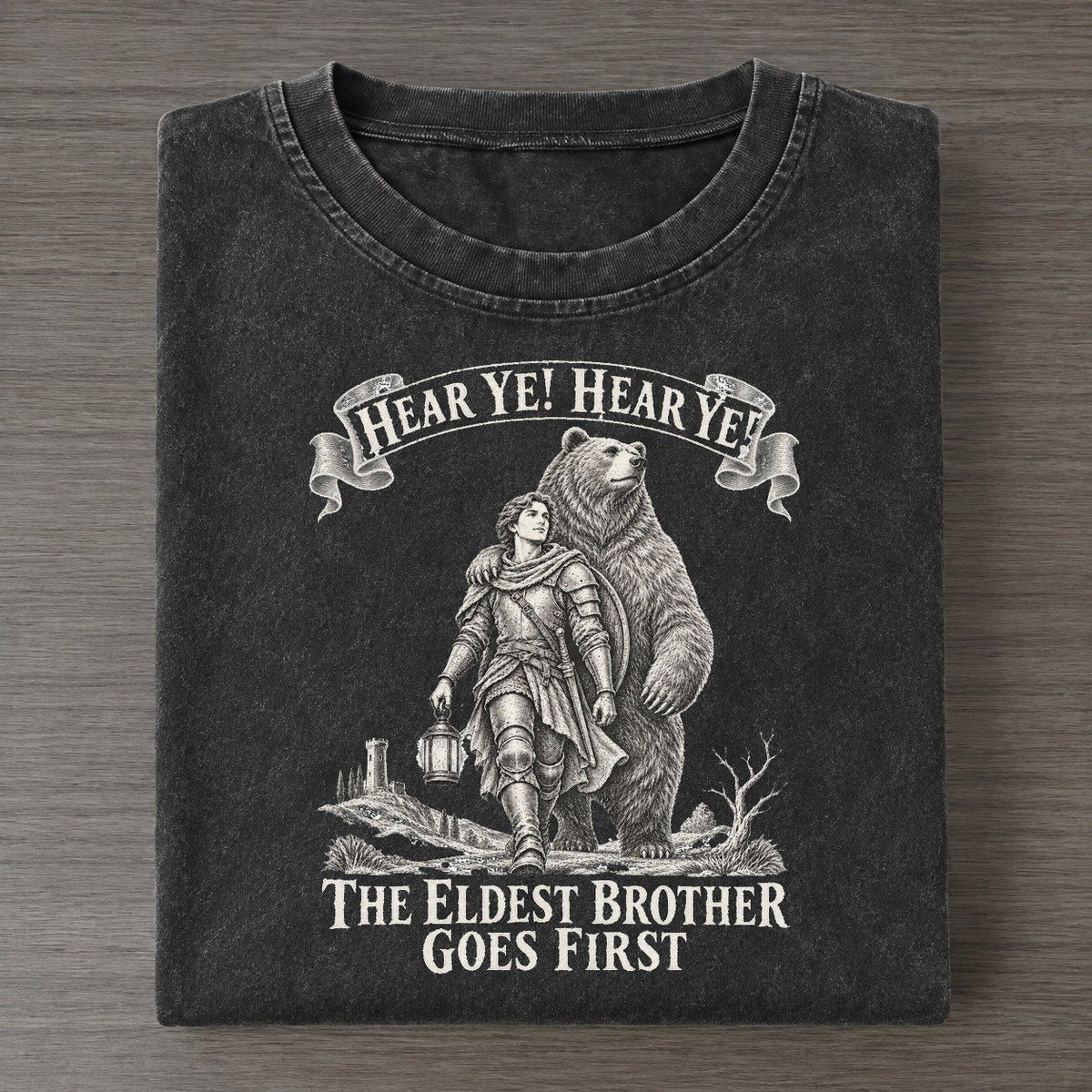 The Eldest Brother And The Bear Royal Decree Vintage T-shirt – Black