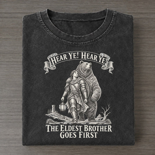 The Eldest Brother And The Bear Royal Decree Vintage T-shirt – Black