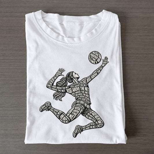 Spiking Arm Arc Phrase Silhouette Classic T-shirt – White