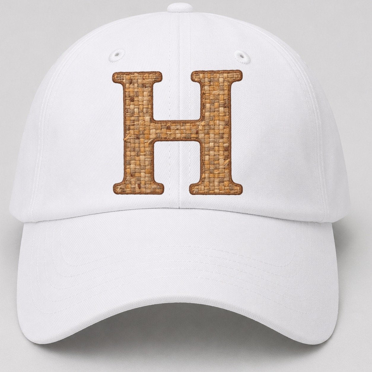 Woven Tweed H Monogram Baseball Cap – White