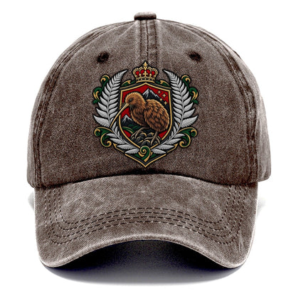 New Zealand Heraldic Crest Country Logos Classic Cap – Brown