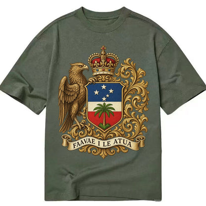 South Africa Springbok Emblem Springbok With Protea Green Go Classic T-shirt – Army Green