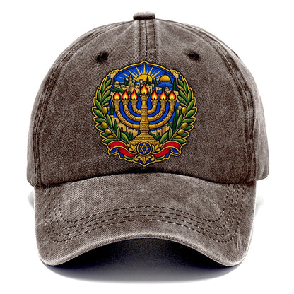 Temple Menorah Jerusalem Classic Cap – Brown