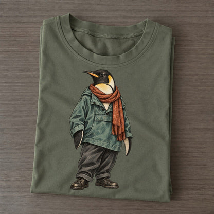 Emperor Penguin Wardrobe Portrait Wild Wardrobe Portraits Classic T-shirt – Army Green