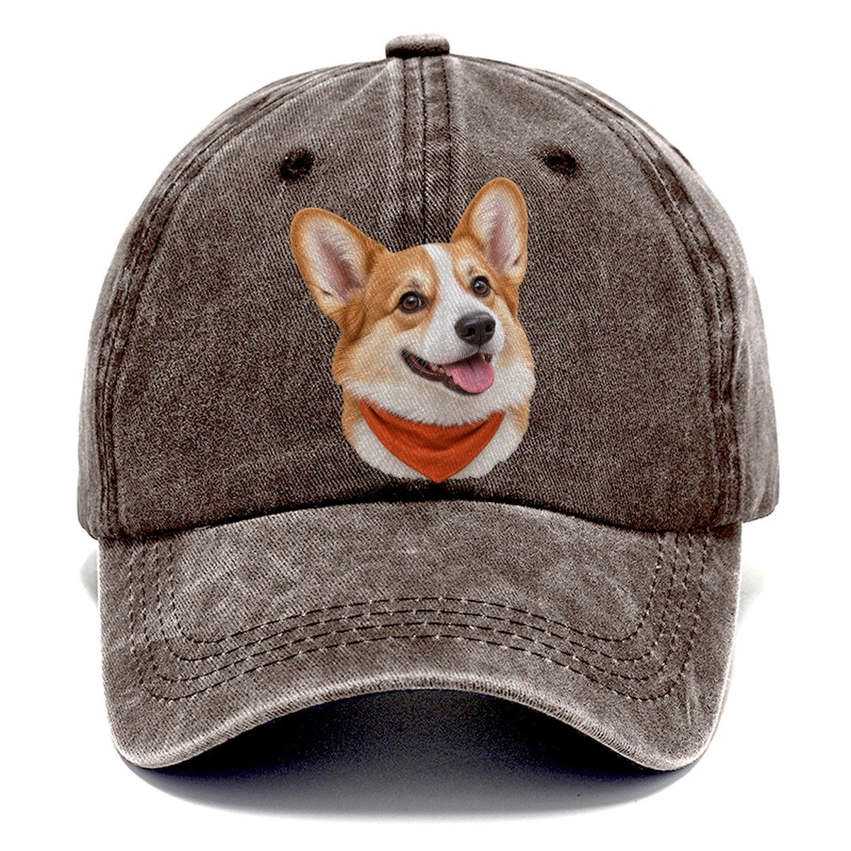Corgi Autumn Bandana Character Club Classic Cap – Brown