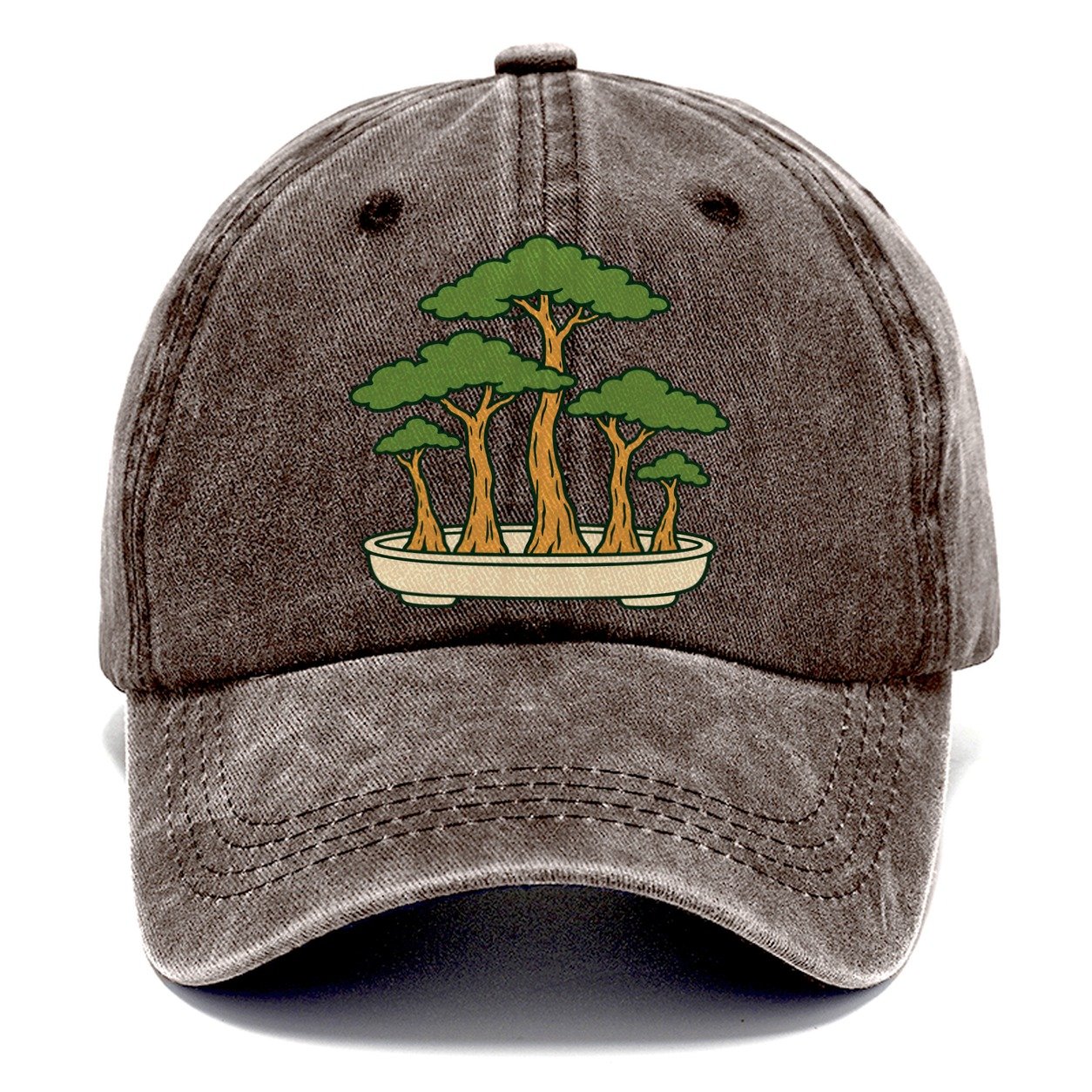 Miniature Forest Grouping Bonsai Classic Cap – Brown