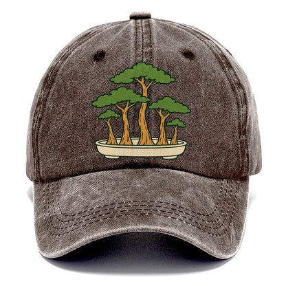 Miniature Forest Grouping Bonsai Classic Cap – Brown