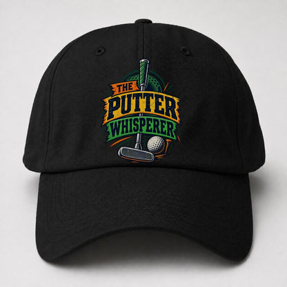 The Putter Whisperer Golf Life Baseball Cap – Black