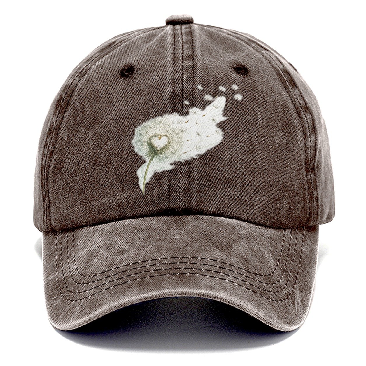 Claddagh Symbol Washed Classic Cap – Brown