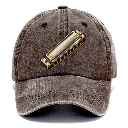 Chrome Harmonica Upright Angle Pastimes Companions Classic Cap – Brown