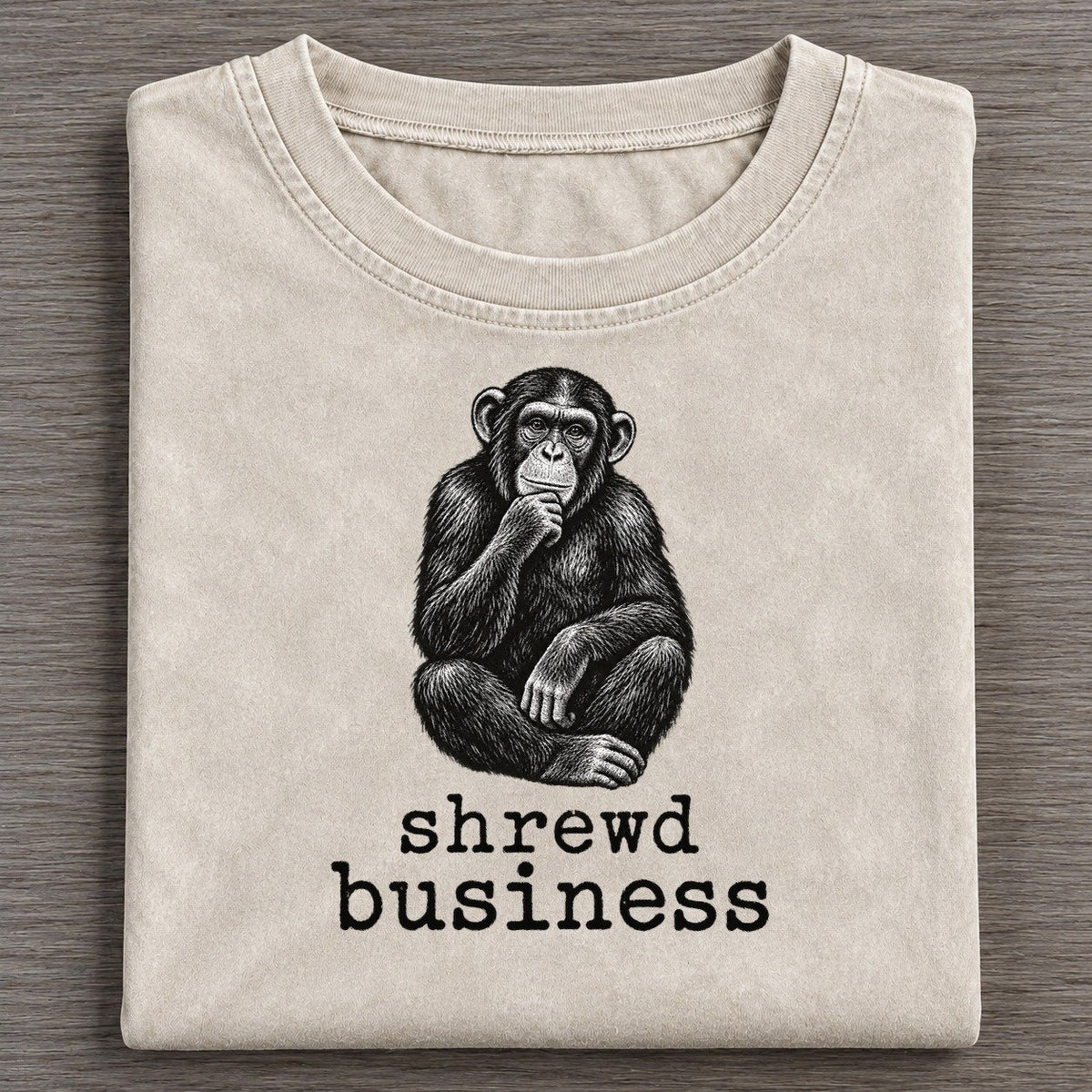 Shrewd Business Collective Nouns Vintage T-shirt – Off White