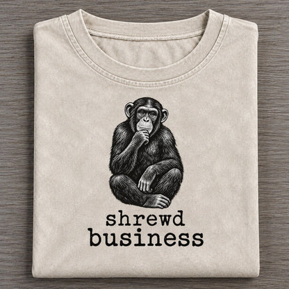 Shrewd Business Collective Nouns Vintage T-shirt – Off White