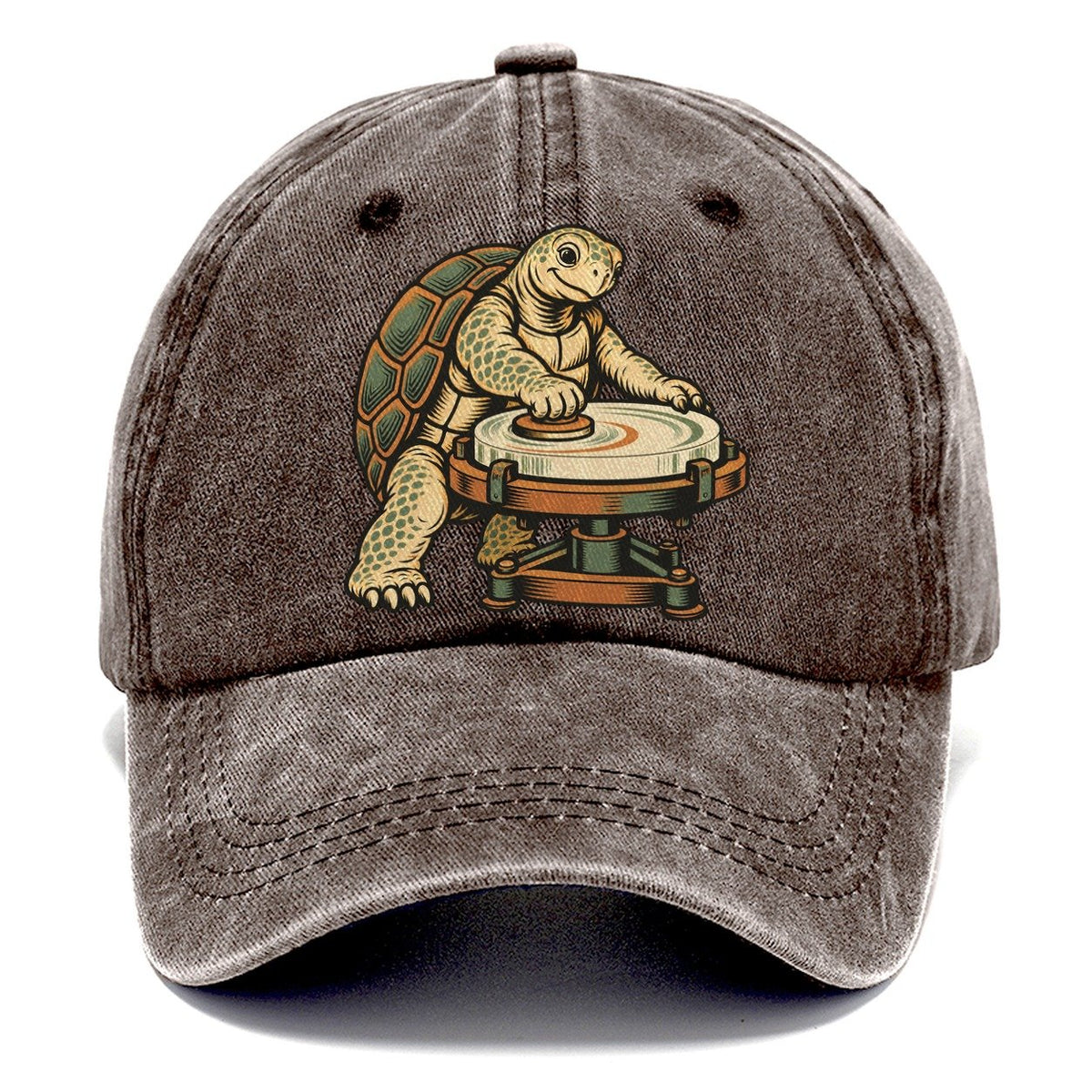Turtle Lens Grinder Sundown Familiars Classic Cap – Brown