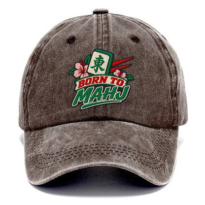 Born To Mahj Mahjong Game Night Classic Cap – Brown