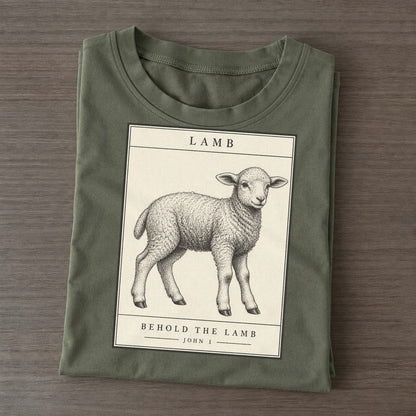 Lamb Specimen Plate Creature Canticle Classic T-shirt – Army Green