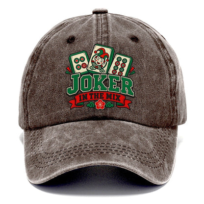 Joker In The Mix Mahjong Game Night Classic Cap – Brown