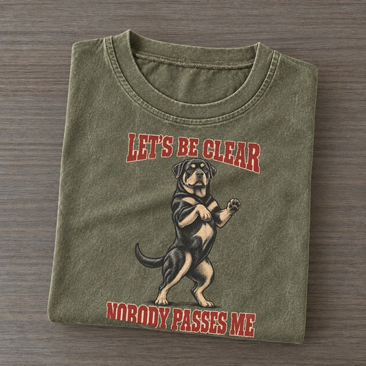 Rottweiler Dog Declarations Dog Declarations Tees Vintage Vintage T-shirt – Army Green