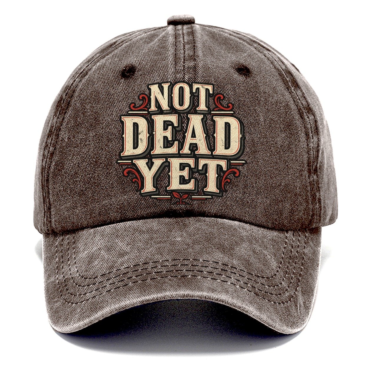 Not Dead Yet American Wit Classic Cap – Brown