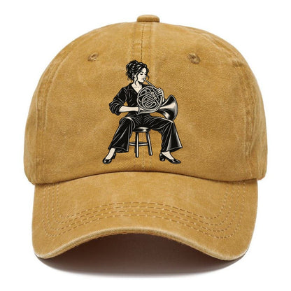Horn Player Quiet Entrance Global Music Ink Figures Classic Cap – Golden Harvest